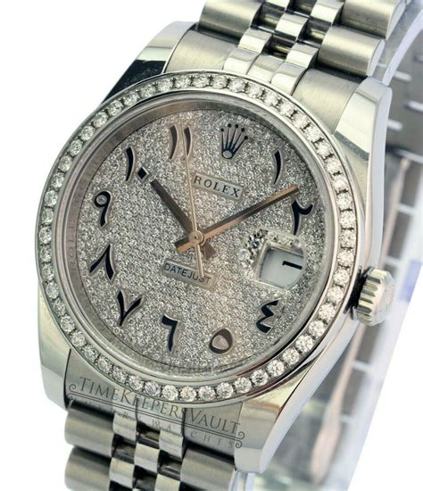 rolex datejust arabic numerals